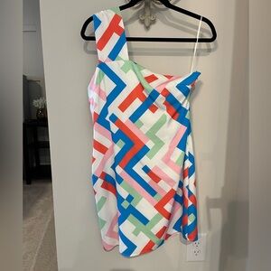 TCEC Multicolor One-Shoulder Dress